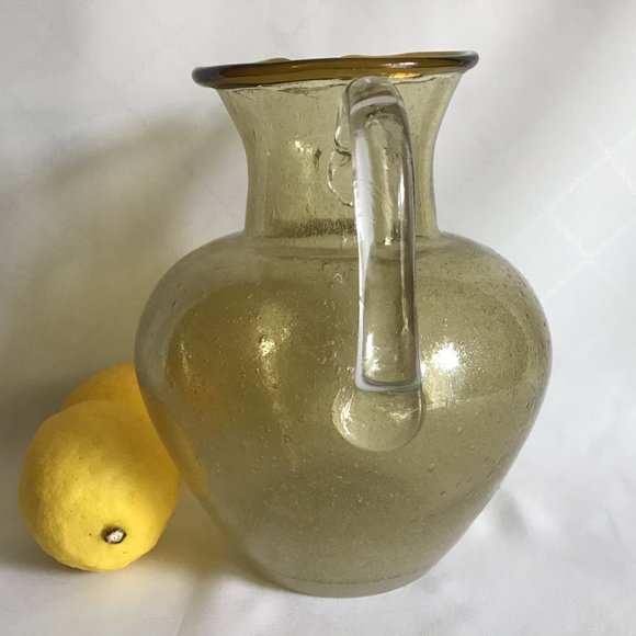 Handmade  Handblown Glass Pitcher / Ewer - Picture 5 of 7